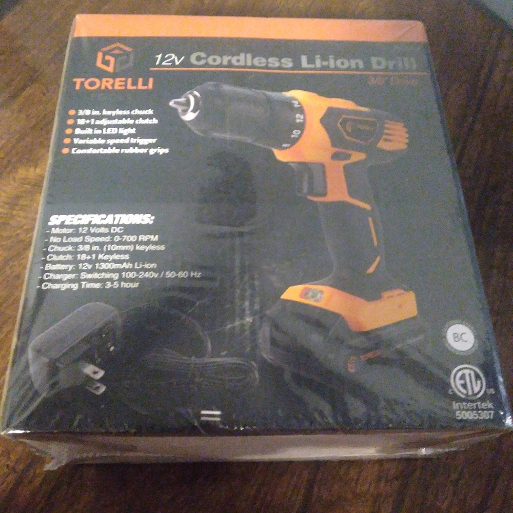 12V Cordless Li-ion Drill - Black and Orange